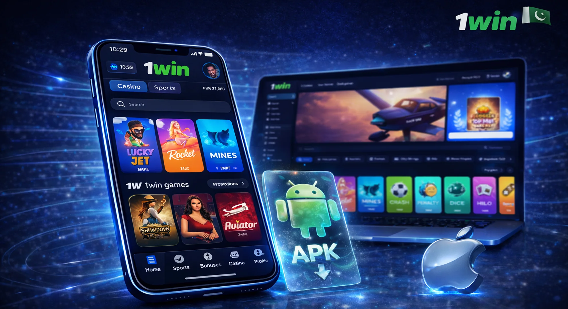 about 1win app for mobile devices user interface overview