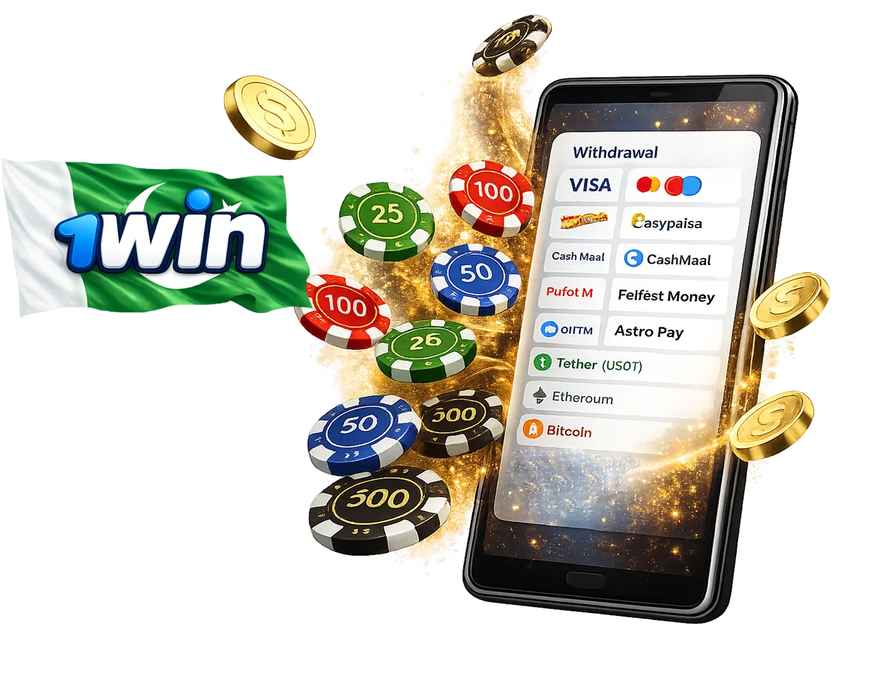 Securely withdraw winnings from 1win in PKR